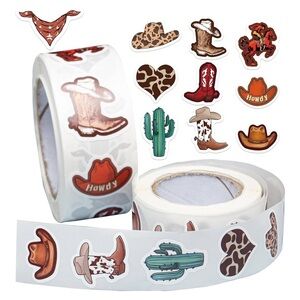 NEW! 50 COWBOY 1.5 inch Stickers